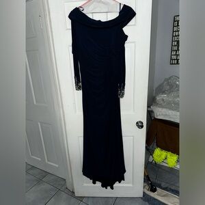 Mac Duggal Navy Mother of the Bride Dress